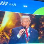 جمله جنجالی میثاقی پس از نمایش تصویر ترامپ روی آنتن زنده+ عکس