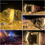 فوری/ ۱۳ کشته در پی واژگونی اتوبوس در جاده نطنز