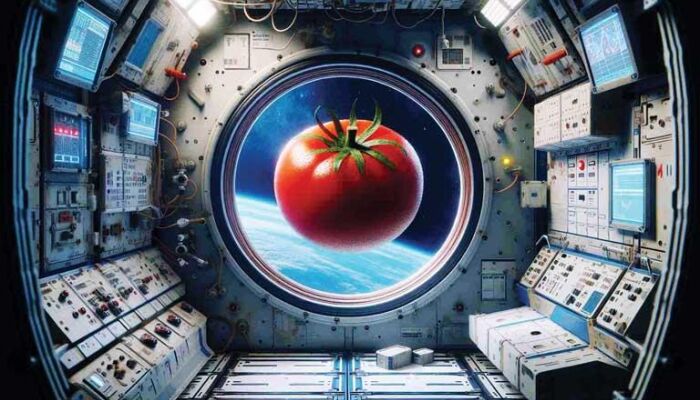 گوجه فرنگی هایی که در فضا پیدا شد / عجیب اما واقعی!