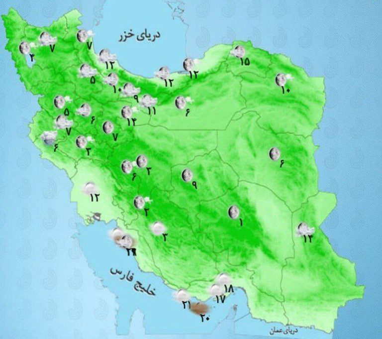 بارش باران در نوار شمالی کشور از امروز