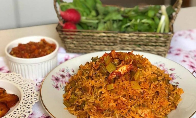 طرز تهیه کرفس پلو مجلسی (با گوشت و بدون گوشت)