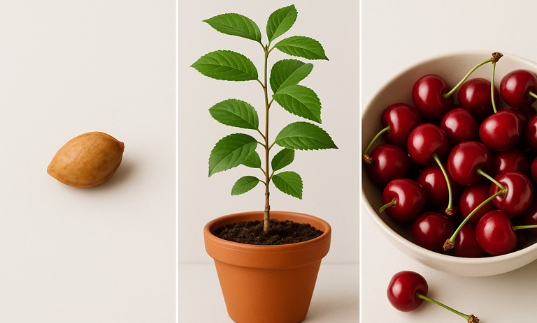 راهنمای کاشت هسته آلبالو در گلدان + روش نگهداری