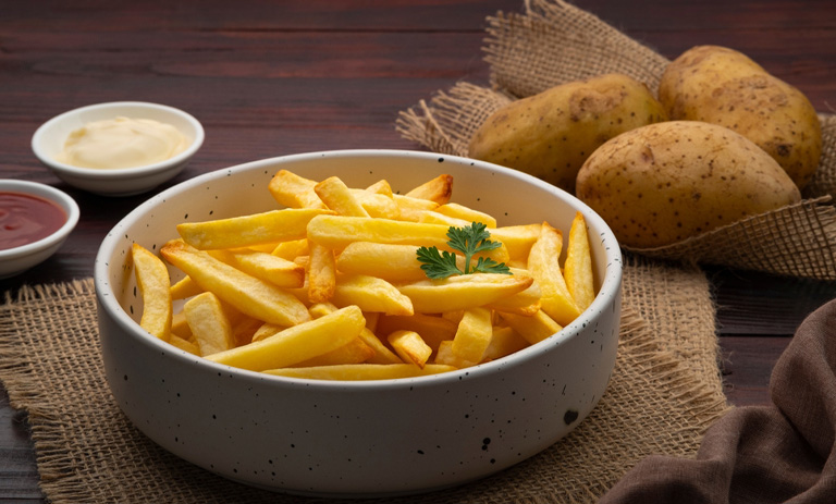 7 راز جلوگیری از خشک شدن سیب‌زمینی در سرخ‌کن بدون روغن