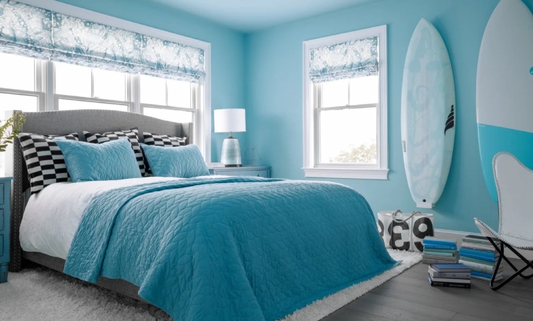 20 ایده دیزاین اتاق خواب رنگ آبی اقیانوسی