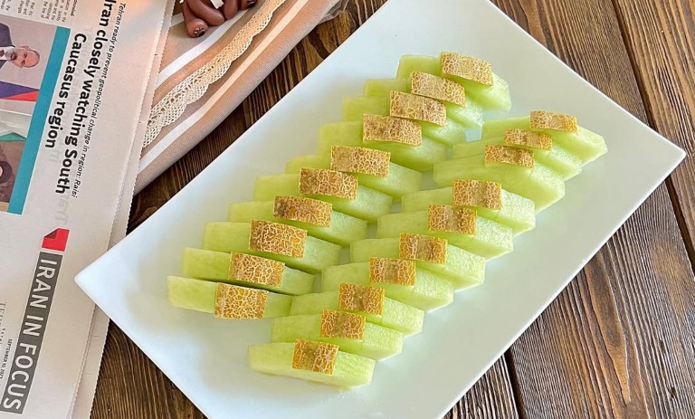 آموزش برش خربزه؛ ایده های تزیین آن در ظرف