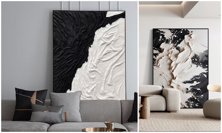 تابلوهای مدرن و ساده؛ ترندهای 2025 در طراحی داخلی