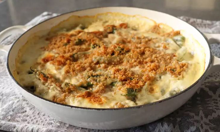 طرز تهیه گراتن لوبیا سبز+ نکات و فوت‌و‌فن ها