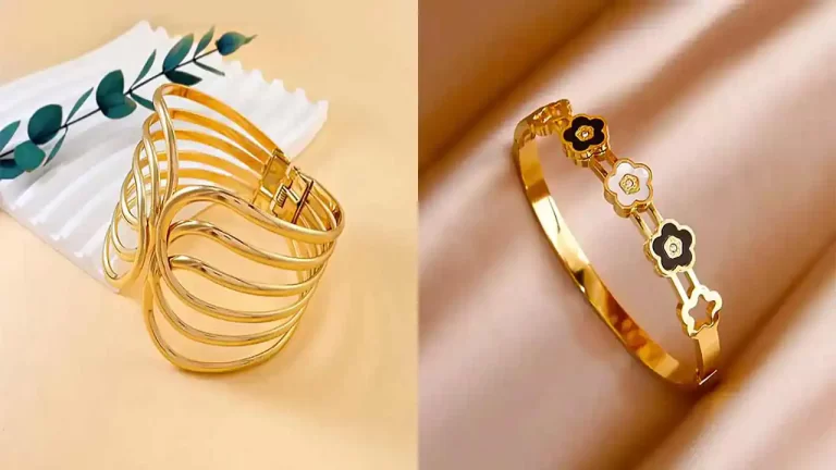 بنگل طلا با طراحی لاکچری و خفن برای با سلیقه ها