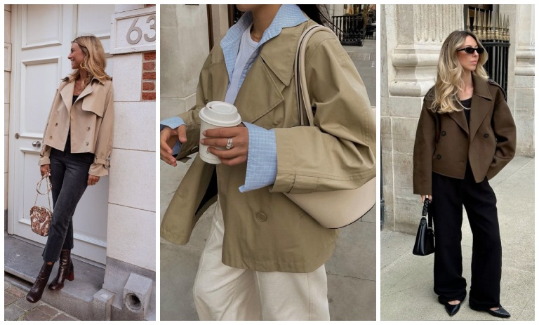 32 استایل جذاب با ترنچ کت کوتاه برای پاییز 1404؛ شیک و مدرن