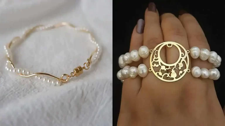 دستبند طلا با دانه مروارید + زیباترین مدل های ترند و خاص