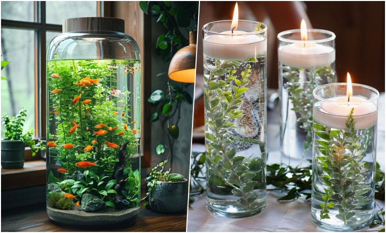 روش‌های ساده برای زیبا کردن گیاهان داخل آب
