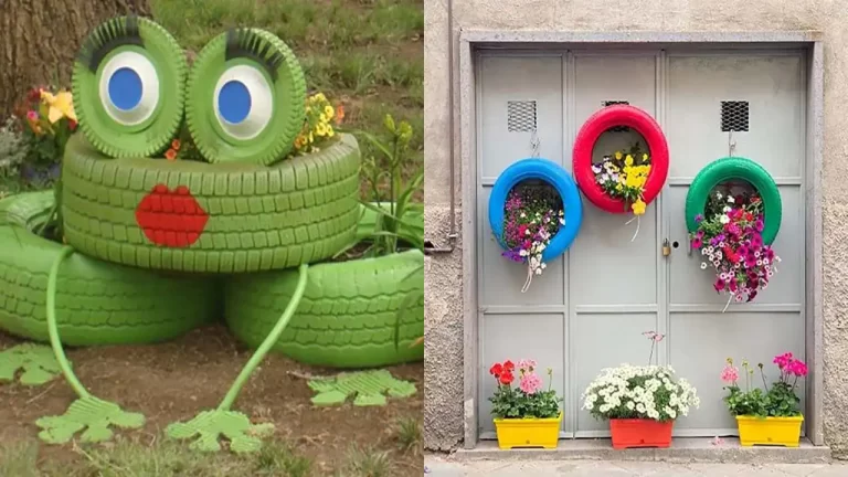 مدل گلدان با لاستیک ماشین + دیگه لاستیک ها رو دور نیندازید