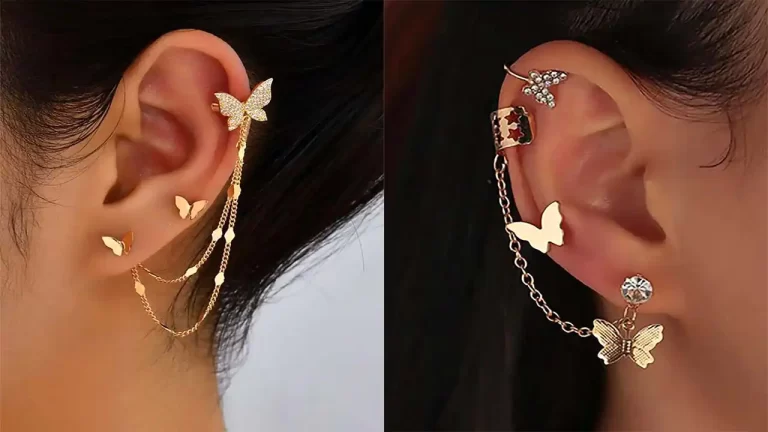 مدل گوشواره بخیه ای + زیباترین مدل های گوشواره بخیه ای که سلبریتی ها استفاده می کنند