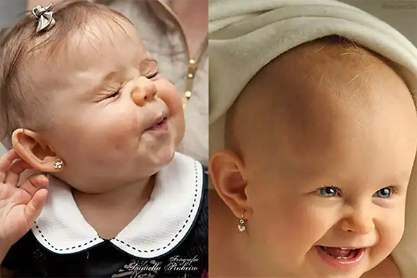 مدل گوشواره نوزادی + زیباترین مدل های گوشواره مخصوص نوزادان زیبای شما