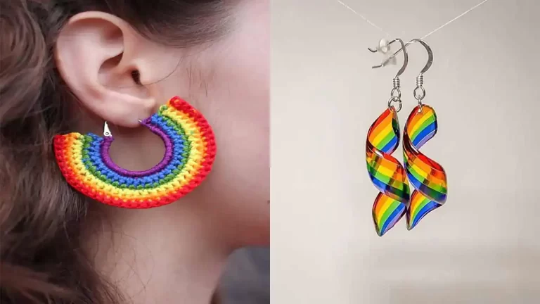 گوشواره کریستالی هفت رنگ اسپرت و مجلسی برای خاص پسندان