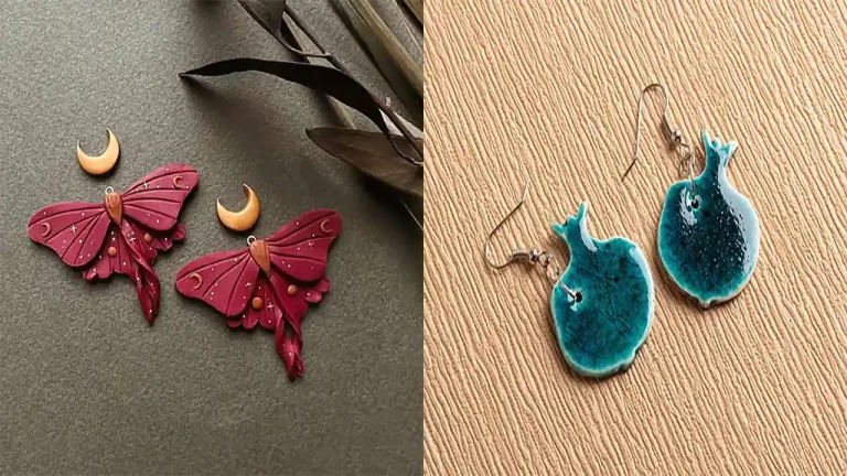 گوشواره سفالی + طرح های فانتزی و جذاب برای خاص پسندان
