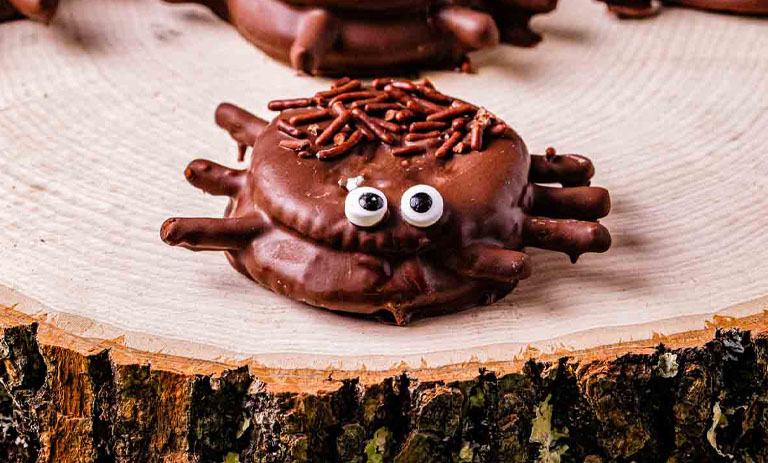 طرز تهیه شکلات هالووینی به شکل عنکبوت