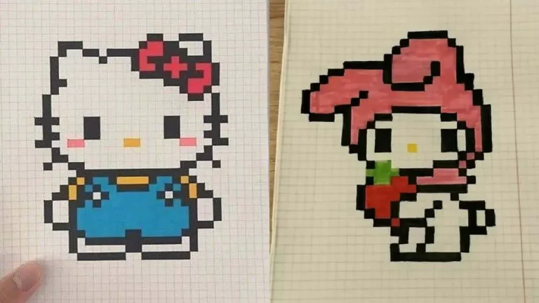 ایده نقاشی پیکسلی کیوت که حال شما را خوب می کند