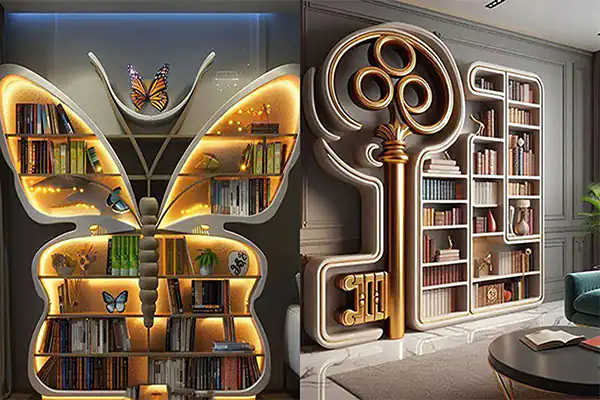 مدل کتابخانه فانتزی + زیباترین و خاص ترین مدل های کتابخانه فانتزی امسال