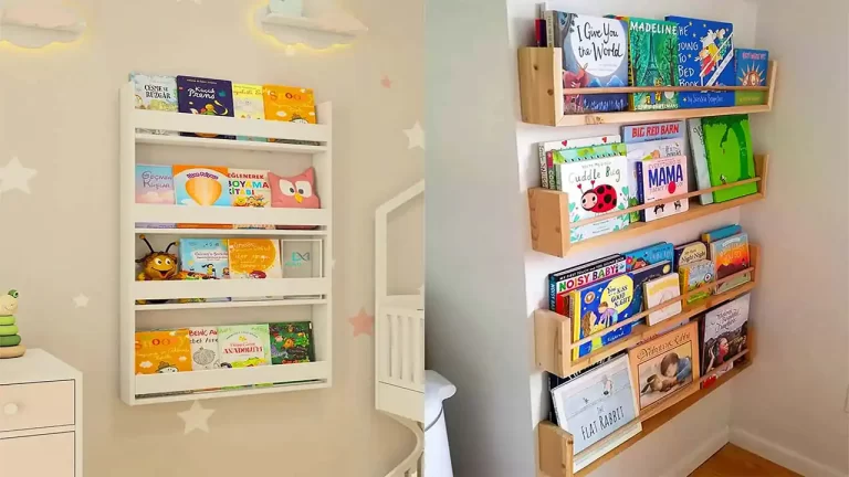 مدل کتابخانه بچگانه برای زیبایی اتاق کودکان و تشویق به مطالعه