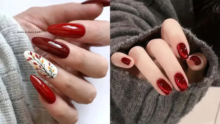 مدل لاک البالویی + خفن ترین مدل های ناخن به رنگ قرمز آلبالویی