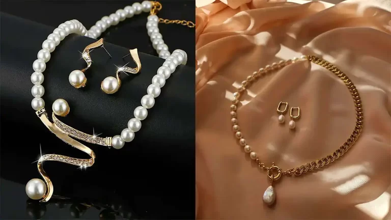 جدیدترین مدل سرویس طلا با مروارید که این روزها حسابی غوغا کرده است