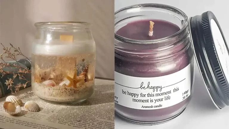 شمع شیشه ای معطر با رنگ ها و طرح های جدید و باکلاس