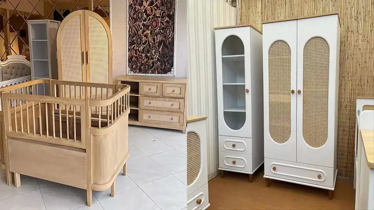 سیسمونی نوزاد چوبی حصیری زیبا و ترند با طرح های جدید