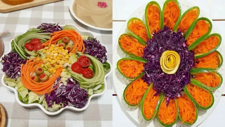 ایده های مبتکرانه تزیین خیار و هویج برای روی سالاد های مجلسی شما