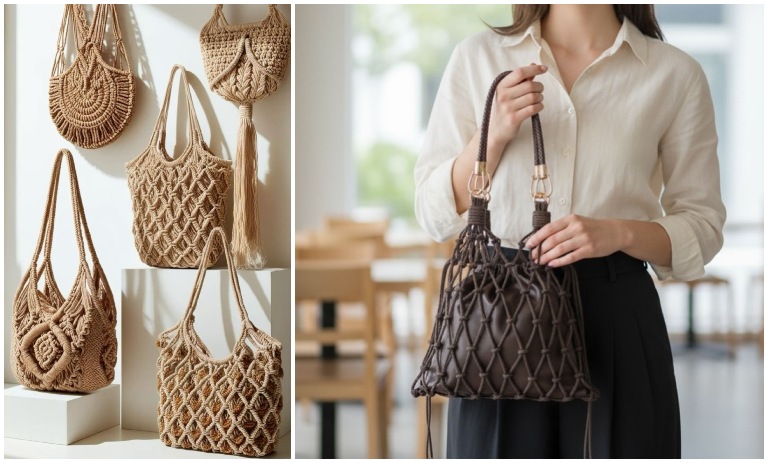 جدیدترین کیف‌های مکرومه برای استایل‌های خاص و شیک