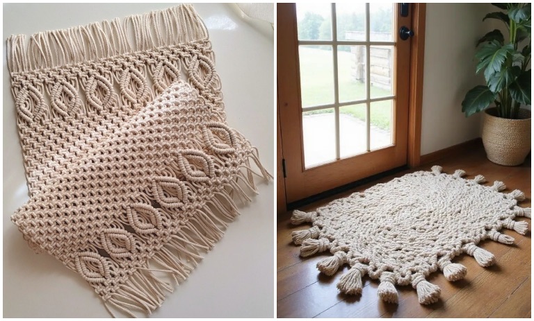 مدل‌های جدید پادری مکرومه؛ خاص و هنری برای خانه