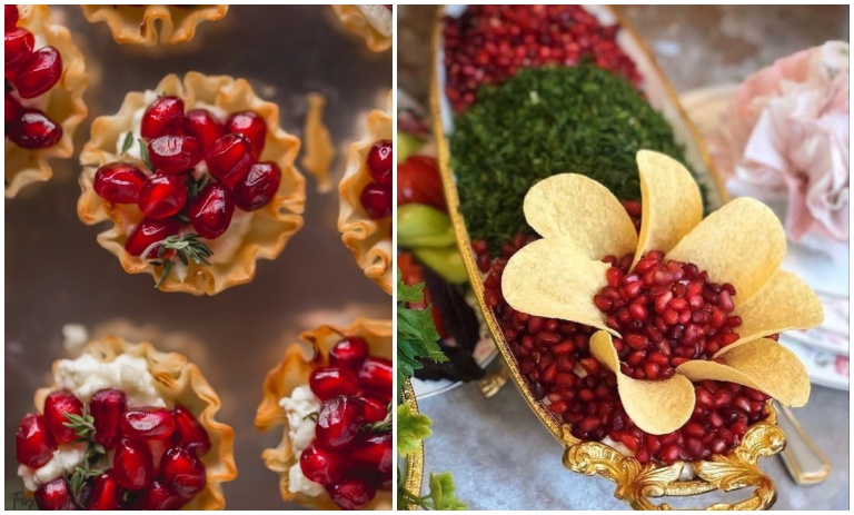 تزیین انار برای مدرسه؛ ایده‌های خلاقانه با پوست و دون شده