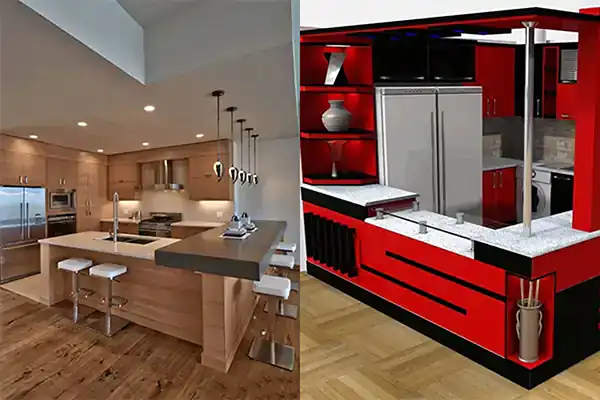 مدل آشپزخانه دو طرف اپن + زیباترین مدل های آشپزخانه دو طرف اپن ترند امسال