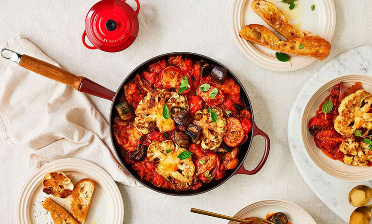 طرز تهیه خوراک گل‌کلم و بادمجان؛ سالم، خوشمزه و ساده