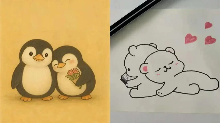 ایده نقاشی کیوت و بامزه با طرح های متنوع و جدید