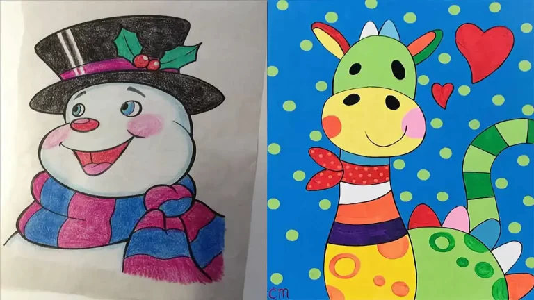 ایده نقاشی کیوت ساده با طرح های خفن که جایی ندیده اید