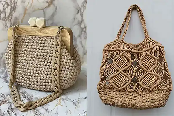 مدل کیف بافتنی با نخ مکرومه + زیباترین مدل های کیف بافتنی با نخ مکرومه لاکچری