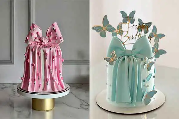 مدل کیک پاپیونی + طرح های لاکچری کیک پاپیونی جذاب دخترانه کیوت