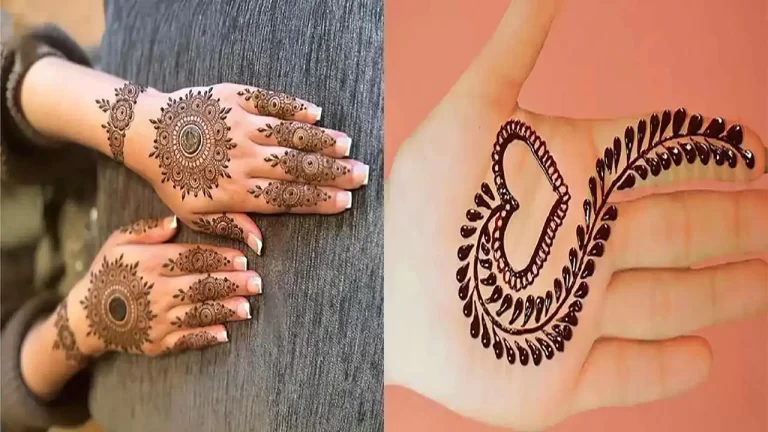 مدل حنا ساده + زیباترین مدل های حنا ساده پشت و روی دست بسیار شیک و خفن