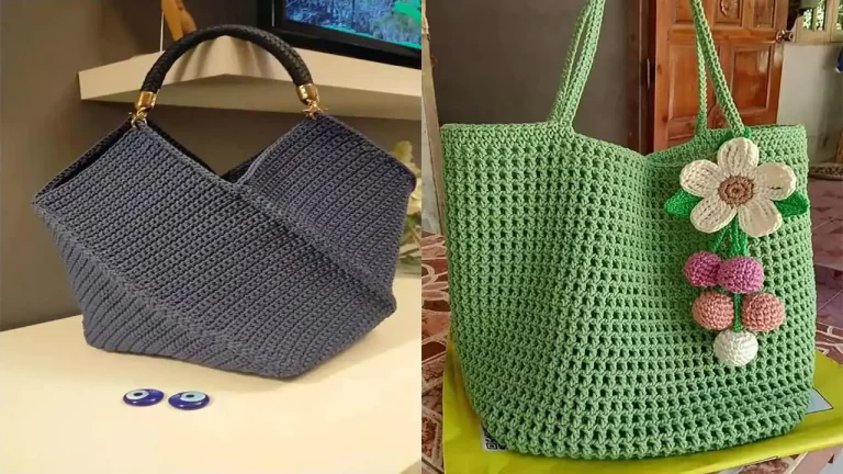 مدل کیف بافتنی با قلاب + زیباترین رنگ ها و طرح های ترند شده