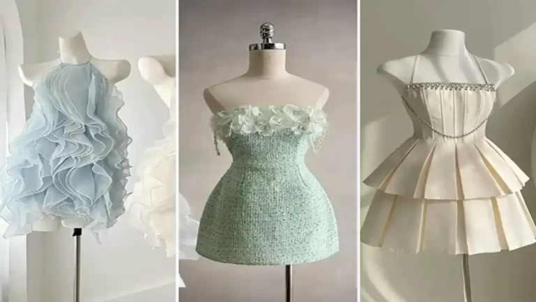 مدل لباس مجلسی کوتاه ساده و گلدار برای شیک پوشان