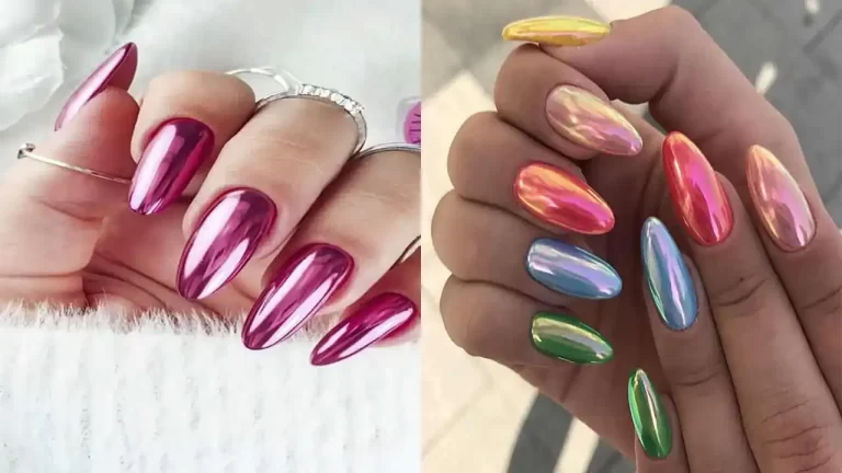 ناخن مدل آینه ای با رنگ های جدید و زیبا که جایی ندیده اید