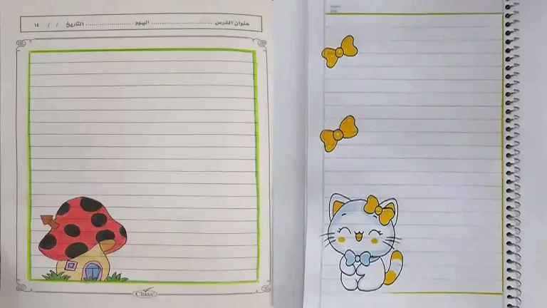 تزیین دفتر مشق دخترانه فانتزی + ایده های خلاقانه و جدید