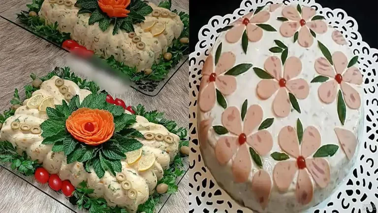 تزیین سالاد الویه + تزیین و رسپی خوشمزه و زیبا