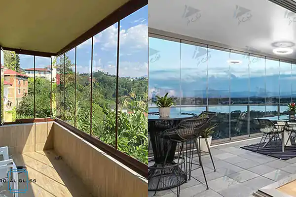 مدل تراس شیشه ای + زیباترین مدل های تراس شیشه ای شیک و لاکچری امسال