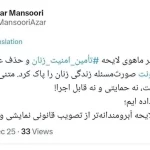 آذر منصوری خواستار استرداد لایحه تأمین امنیت زنان شد