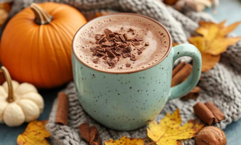 طرز تهیه هات‌ چاکلت کدو حلوایی؛ مناسب عصر پاییزی