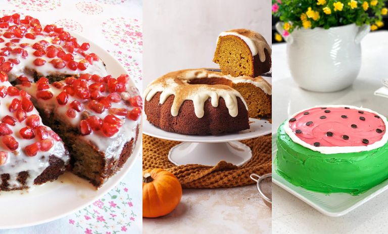 طرز تهیه 3 مدل کیک شب یلدا+ ایده تزیین