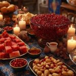 ایده‌های یلدایی 1404 برای تزئین سفره یلدا، کیک و دسر و تنقلات