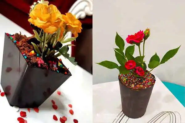  کیک مدل گلدان + طرح های شیک و جدید و مدرن کیک مدل گلدان